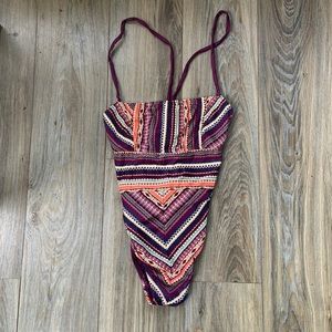 Missimo xl multi-colored one piece bathing suit.